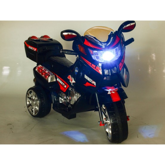Dětská motorka Rainstar s LED osvětlením, MP3, 6V, ČERVENÁ